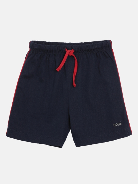 

Aomi Boys Navy Blue Solid Regular Fit Shorts