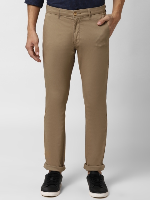 

Peter England Casuals Men Beige Slim Fit Solid Chinos