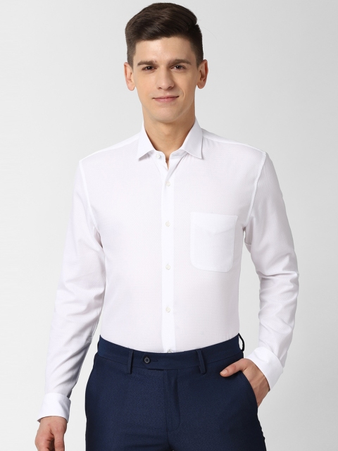 

Peter England Men White Regular Fit Printed Formal Shirt