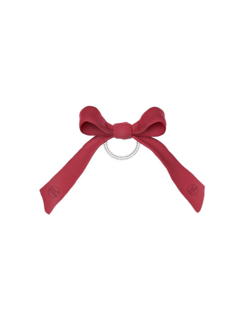 

INVISIBOBBLE Wrapstar Machu Peachu 2-1 Slim Crystal Clear band and Soft ribbon., Maroon