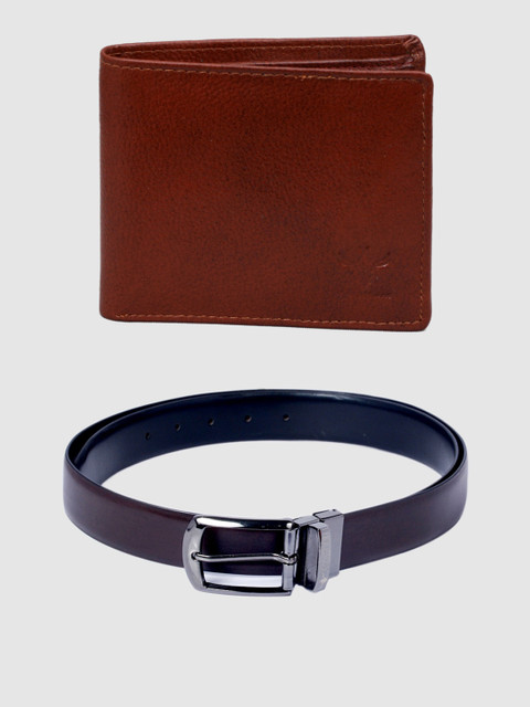 

Krosshorn Men Brown & Black Genuine Leather Accessory Gift Set