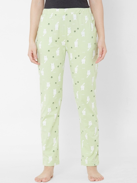 

Sweet Dreams Green Printed Lounge Pant