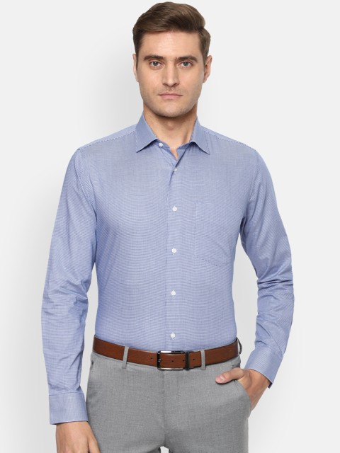 

Van Heusen Men Blue Slim Fit Self Design Formal Shirt