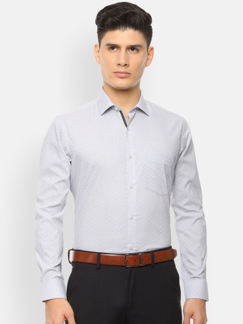 

Van Heusen Men Grey Regular Fit Printed Formal Shirt