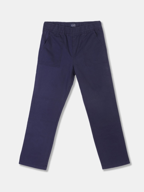 

The Childrens Place Boys Blue Regular Fit Solid Chinos