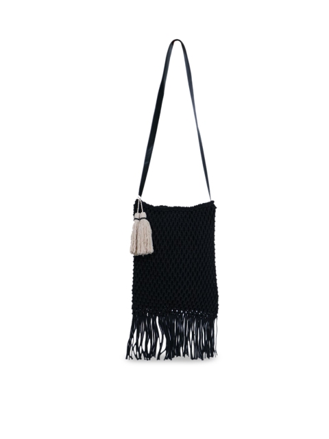 

Diwaah Black Self Design Tote Bag