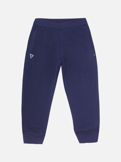 

PROTEENS Girls Navy Blue Solid Straight Fit Track Pants