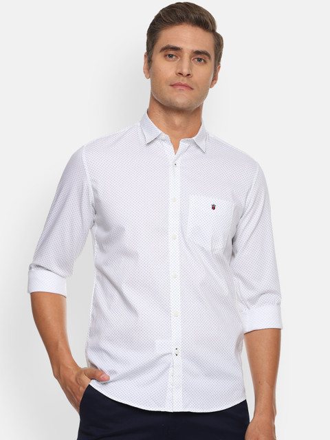 

Louis Philippe Sport Men White & Blue Slim Fit Printed Casual Shirt