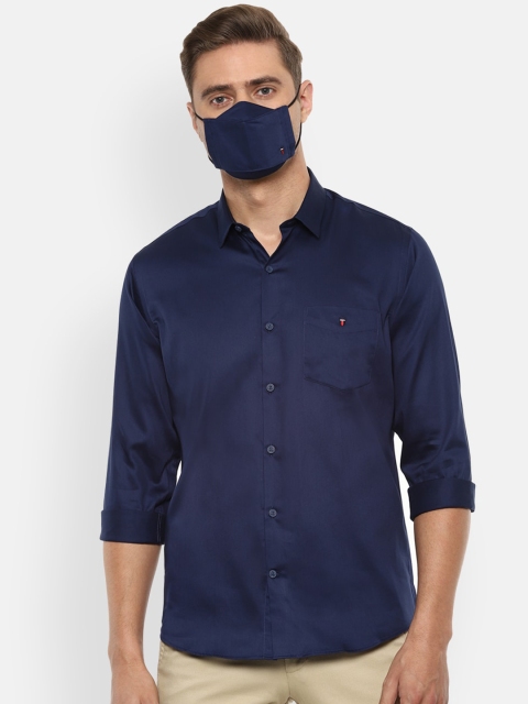 

Louis Philippe Sport Men Navy Blue Slim Fit Solid Casual Shirt