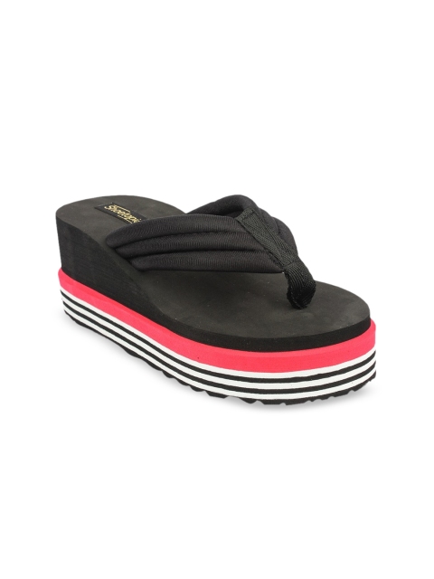 

Shoetopia Girls Black Striped Heels
