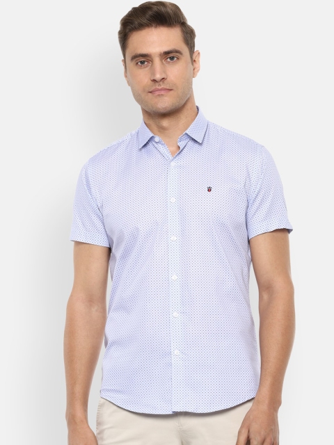 

Louis Philippe Jeans Men Blue Slim Fit Printed Casual Shirt