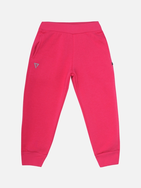 

PROTEENS Girls Fuchsia Solid Slim-Fit Track Pant