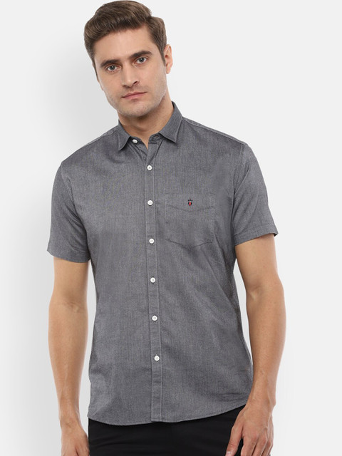 

Louis Philippe Sport Men Grey Slim Fit Solid Casual Shirt