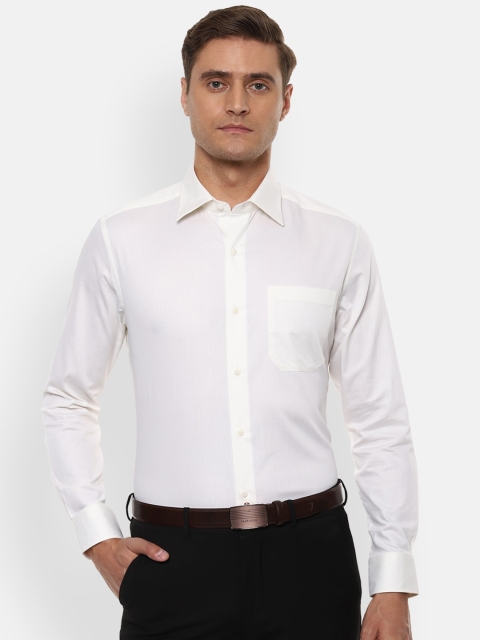 

Louis Philippe Men White Regular Fit Solid Formal Shirt