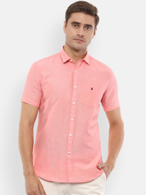 

Louis Philippe Sport Men Peach-Coloured Slim Fit Solid Casual Shirt