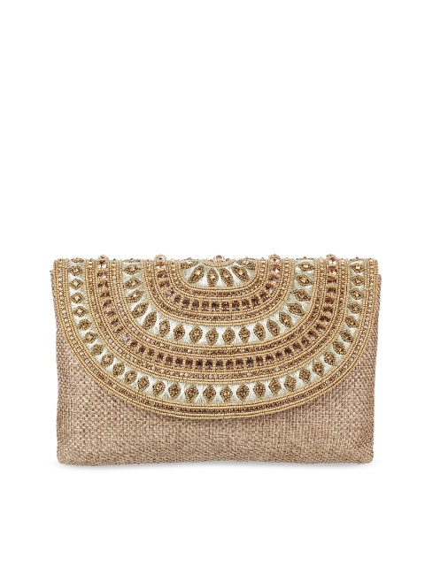 

Metro Gold-Toned Embellished Envelope Clutches