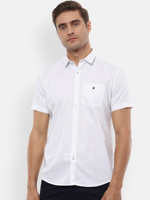 

Louis Philippe Sport Men White & Blue Slim Fit Printed Casual Shirt
