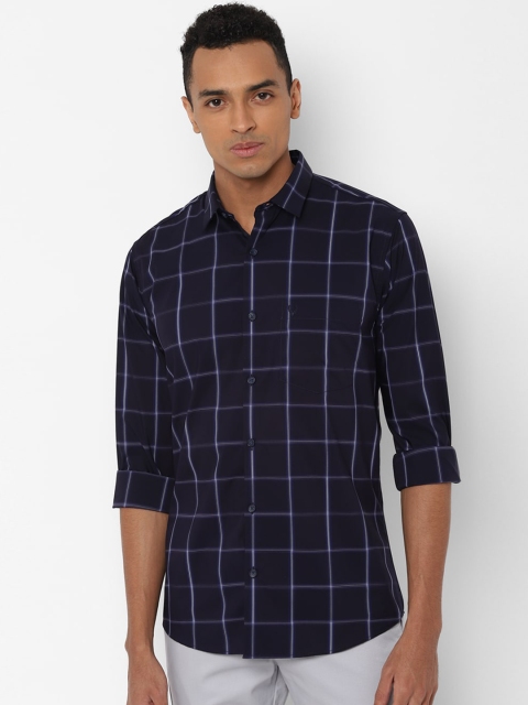 

Allen Solly Men Navy Blue & White Regular Fit Checked Casual Shirt