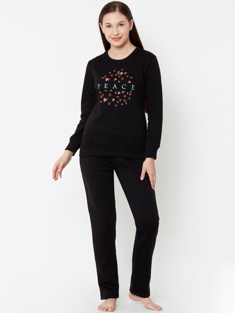 

Sweet Dreams Women Black Printed Night suit