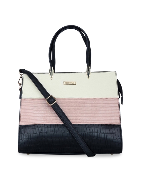 

ESBEDA Black & Pink Colourblocked Shoulder Bag