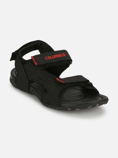 

Columbus Men Black Solid Sports Sandal