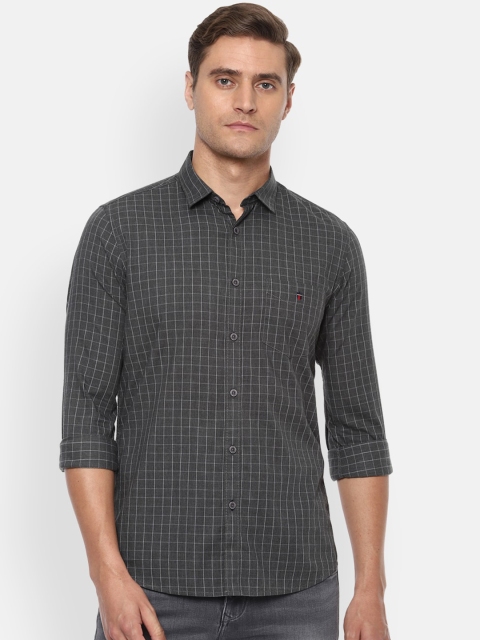 

Louis Philippe Sport Men Grey & White Slim Fit Checked Casual Shirt