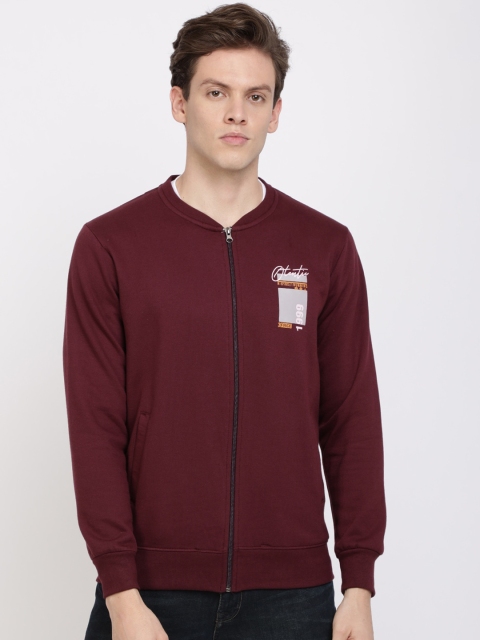 

IVOC Men Maroon Solid Sweatshirt