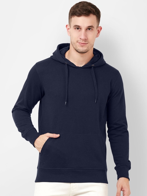 

Free Authority Men Navy Blue Solid Hooded Sweatshirt