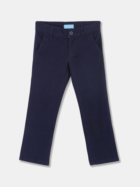 

The Childrens Place Girls Navy Blue Skinny Fit Solid Chinos