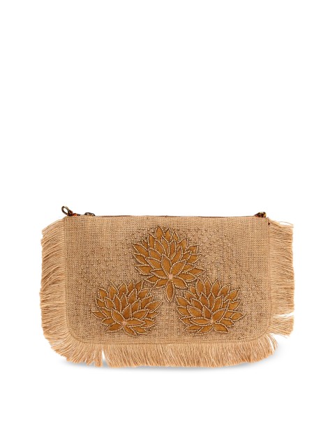 

Spice Art Beige Embroidered Purse Clutch