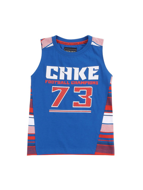 

Cherokee Boys Blue Printed Round Neck T-shirt