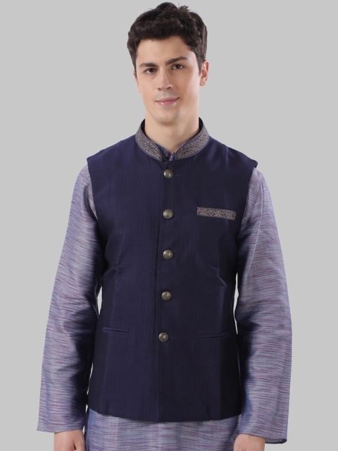 

Ethnix by Raymond Men Blue Solid Tailored Jacket