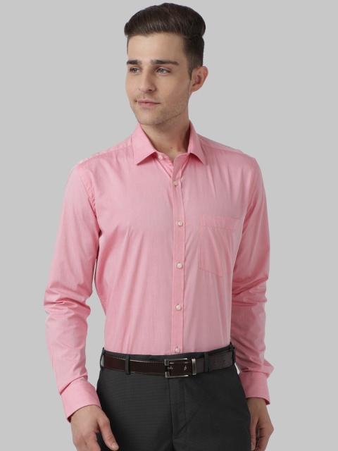 

Park Avenue Men Coral Red Regular Fit Solid Formal Shirt