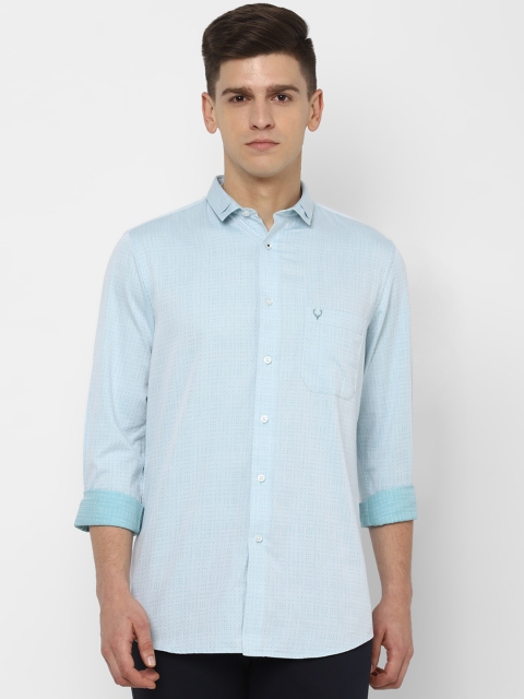 

Allen Solly Men Blue Slim Fit Self Design Casual Shirt