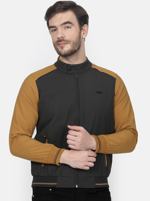 

Monte Carlo Men Olive Green & Mustard Yellow Colourblocked Jacket