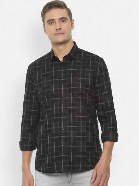 

Louis Philippe Jeans Men Black Slim Fit Printed Casual Shirt