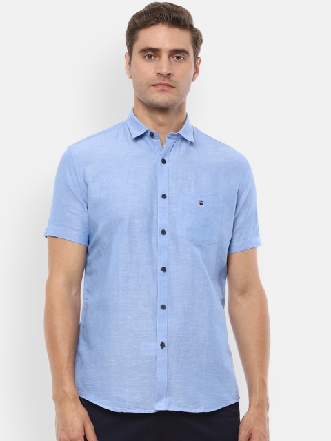

Louis Philippe Sport Men Blue Slim Fit Self Design Casual Shirt
