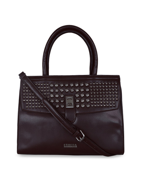 

ESBEDA Coffee Brown Solid Handheld Bag