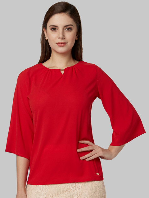 

Park Avenue Woman Red Solid Top