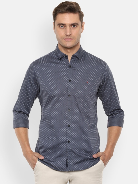 

Louis Philippe Jeans Men Grey Slim Fit Printed Casual Shirt