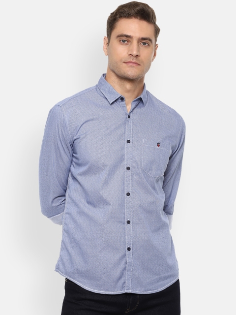 

Louis Philippe Jeans Men Blue Slim Fit Printed Casual Shirt