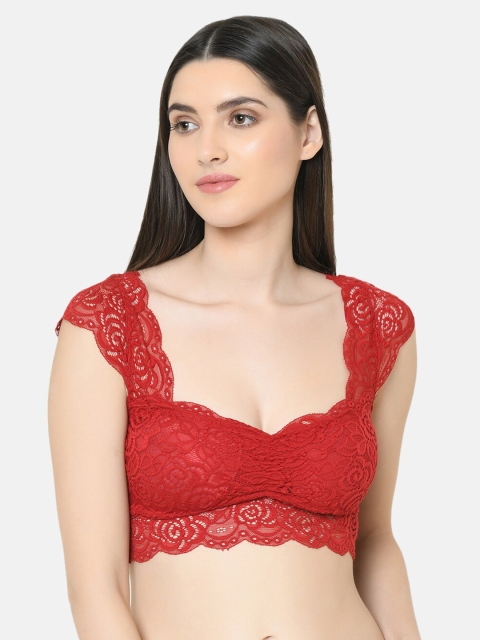 

PRETTYBOLD Maroon Solid Non-Wired Lightly Padded Everyday Bra PB-1289 MAROON-C20