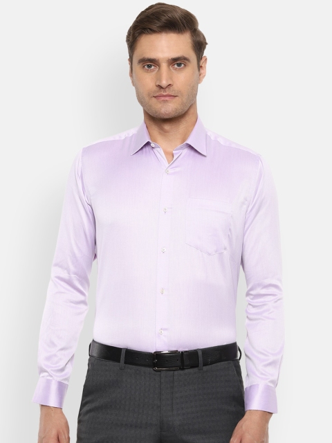 

Van Heusen Men Lavender Regular Fit Self Design Formal Shirt