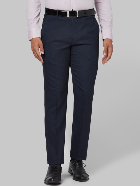 

Park Avenue Men Blue Regular Fit Solid Formal Trousers