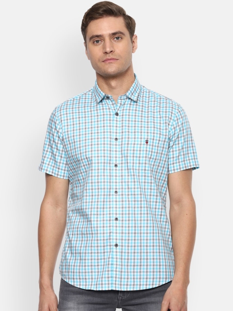 

Louis Philippe Sport Men Blue Slim Fit Checked Casual Shirt
