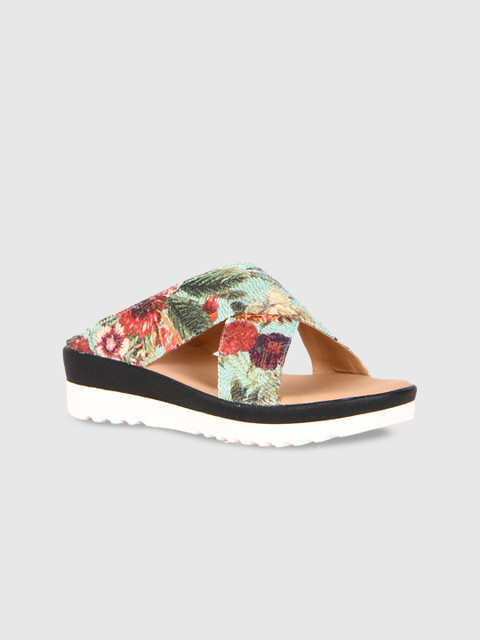 

Kraft Cellar Women Blue Printed Flatform Heels