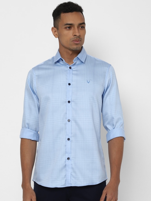 

Allen Solly Men Blue Regular Fit Checked Casual Shirt