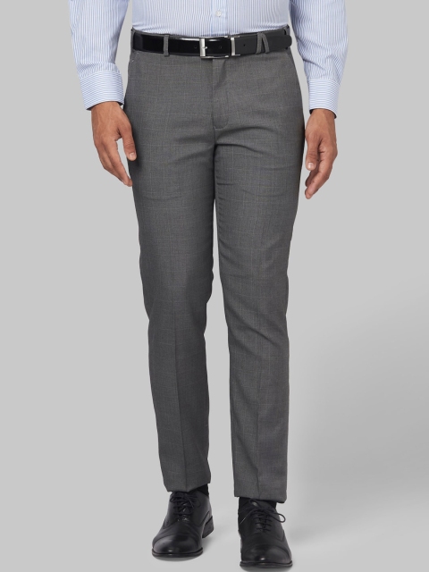 

Park Avenue Men Grey Regular Fit Solid Formal Trousers