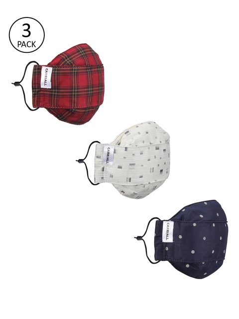 

CARRIALL Unisex 3 Pcs Assorted Reusable Washable 3-Ply Cloth Masks