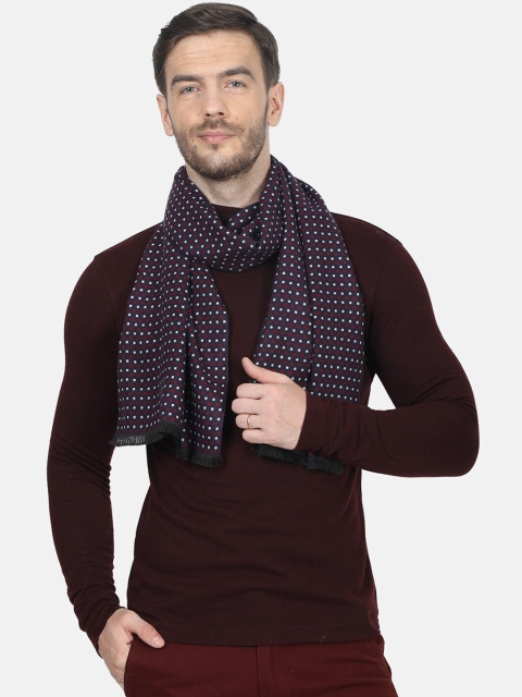 

Monte Carlo Men Blue Printed Muffler